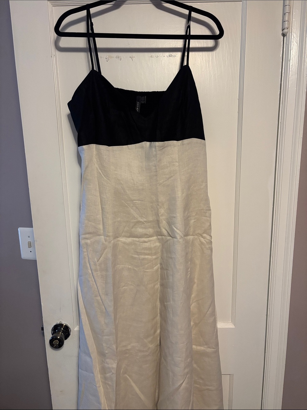 Ever New Black and Cream Strapless Slip Maxi Dress